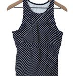Athleta  Navy White Stripe Halter Neck Swim Top Beach Pool Activewear Women's XL Photo 0