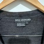 Nina Leonard dress Vintage Dark Floral Collared Cardigan wool blend‎ size small Purple Photo 3
