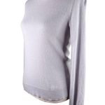 Club Monaco Cashmere Sweater Gray Pale XS Ruffle Neck Photo 2