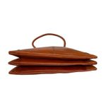 Vintage Charisma Cognac Brown Leather Triple Photo 5