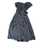 Halara Breezeful Wrapped Tie Ruffle Flowy Quick Dry Midi Casual Dress Black M Photo 1