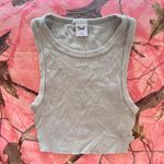 Aritzia tna mint green cotton rib crop tank Photo 0