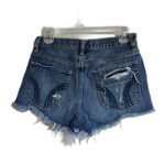 Hollister Y2K girly Distressed Blue Denim cutoff shorts size 25 spring Photo 5
