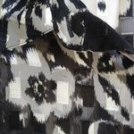 Notations 3X Long Sleeved Button Down All Over Floral Top Plus in Gray Black Photo 2