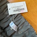 Ecru Sequin Party Pants Ankle Slit Elastic Waist Silver Gray Jogger Lined Size S Photo 2