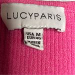 Lucy Paris  Pink Keyhole Ribbed Sleeveless Bodycon Fitted Pink Top Size M Photo 3