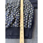 Vintage Anne Klein II Womens Top L Short Sleeve Wool/Silk Blue Beige Sweater Size L Photo 5