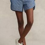 Polo Ralph Lauren Women Quilted Chambray Drawstring Short Size XS NWT $1… Blue Photo 0