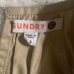 Sundry  Shirred Tan Cotton Woven Tiered Midi Dress Medium Photo 2