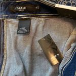Torrid  Dark Wash Distressed Denim Skirt Size 18 NWT Photo 6