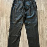 Mango Black Faux Leather Paper Bag High Waisted Pants Size XS Photo 7