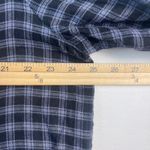 Beach Lunch Lounge Top Womens Large Gray Black Check Long Sleeve Popover Casual‎ Photo 6