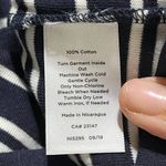 Talbots  Women's Navy White Striped 3/4 Sleeve Cotton T-Shirt Size Medium Photo 3