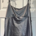 Topshop  Blue/ Gray Satin Cami Top Photo 0