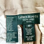 Ralph Lauren (Lauren Jeans Co) Women's Petite Cream Chino Pants, Built-In Belt Photo 4