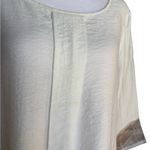 Redwood Court Silk Tunic Top White Beige Semi Sheer Split Hem Womens Small NWT Photo 4