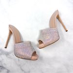 Giuseppe Zanotti Isidora Iridescent Rhinestone Platform Mule Pump Heel Nude 38.5 Photo 3