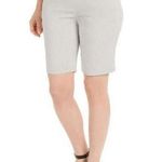 Hilary Radley  Gray Bermuda Shorts with Tailored Fit Photo 0