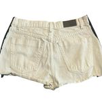 Carmar Denim Shorts Womens Size 28 White Black Zip Sides High Rise Jean Shorts Photo 7