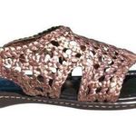 Donald Pliner Copper Metallic Leather Flexible Sole Shoe Sandal New NWT $245 Gold Size 7 Photo 0