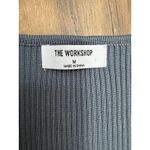 Workshop Republic Clothing The Workshop Gray Ribbed Ruffle Hem Knit Top Women's Medium Photo 2