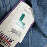 Bill Blass NEW Vintage  Denim Jacket Womens Large Blue Jean 90s Pockets Button Photo 11