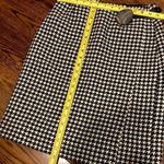 Ralph Lauren Black White Houndstooth Wool Lined Wrap Skirt Leather Closure Sz 4 Photo 8