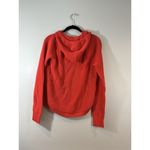 Ralph Lauren Lauren  Hooded Sweater Womens Orange Waffle Knit Cotton Curved Hem-M Photo 2