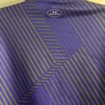 Under Armour  Women’s Purple/Gray HeatGear Long Sleeve Striped Pullover-large Photo 8