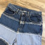 The Ragged Priest  Patchwork Wide Leg Jeans Two-Tone High Rise Denim Women’s 28 Photo 1