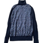 Equipment  Wool Silk Animal Print Turtle Neck Sweater Womens XS Black Photo 0
