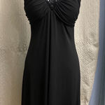 Spense Black Strapless Dress with Embellished Neckline Size 8 Photo 0