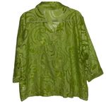 Elementz  Unique Design Button Up Linen Top Large Photo 1