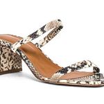 By Far Tanya Snakeskin Heeled Leather Sandal Block Heel Size 6 Photo 1