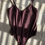 Parade Mesh Burgandy Bodysuit Purple Size M Photo 0