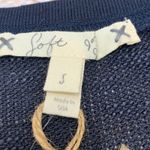 Joie ‎ Yasmine Blue V-Neck Waffle Knit Long Sleeve Top Size S New Made in USA Photo 3