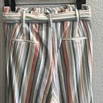 Torrid  Multi Stripe Crosshatch Self Tie Wide Leg High Waisted Pant Size 24 Photo 7