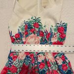 Modcloth floral fit & flare dress v-neck pleated sleeveless medium D1 2545 Photo 4