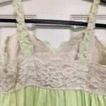 Vintage OLGA Nightgown Fluorescent Green White Lace XS Photo 4