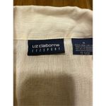 Liz Claiborne Lizsport Women's 100% Linen Short Sleeve Button Shirt Size M Cream Photo 4