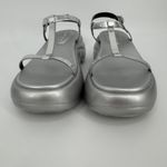 Charles and Keith  Platform Sandals Size 7 Silver Chunky Strappy Y2K Retro Trendy Photo 2