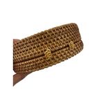 *Wicker Weaved Round Purse Crossbody Boho Travel Resort Vacation Coastal Grandma Brown Photo 4
