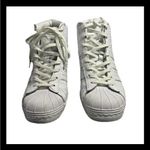 Adidas  Superstar Up ‘Snakeskin’ Mid Top Athletic White Sneakers Womens Size 8 Photo 4