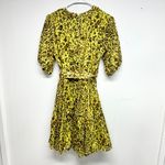 PINKO Women Belted Button Down Belted Leopard Print Mini Dress Size 4 Green Photo 4