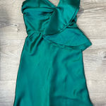 Hello Molly Teal One Shoulder Dress Photo 0