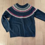 Croft & Barrow  Fare Isle Navy Sweater with Pink and Cream Accents woman’s sz L Photo 8
