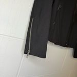 Paige Black Moto Style Jacket with Leather Trim Size Small Fabric Moto Jacket Photo 4