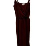 Wilfred  Women's Maroon Sleeveless Shanghai Strap A-Line Midi Dress Size Small Photo 0