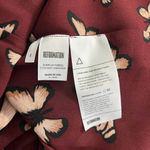 Reformation ‎ Butterfly Print Long Sleeve Mini Dress Maroon Red Size 2 Photo 8