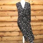 Joie NWT  Black Silk Print Wrap Dress Photo 1